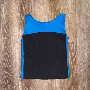 Vintage Y2K Blue and Black Women's Tank Top